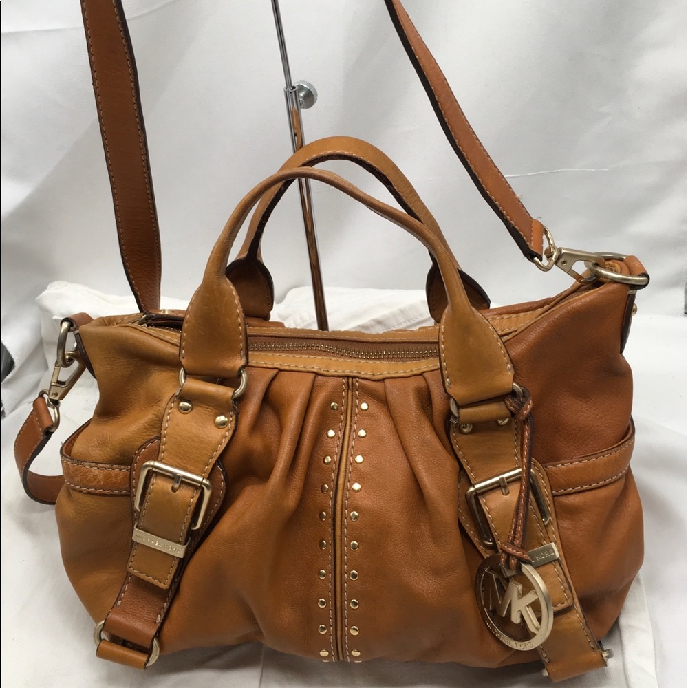 Michael Kors Vintage Astor StuddedBelted Harness SatchelCrossbody